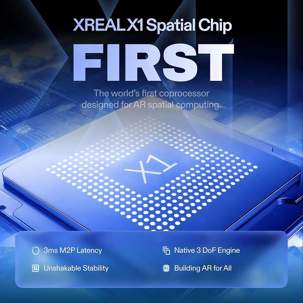 XREAL 1S AR/XR Glasses, 500" Virtual Screen Smart Glasses with 52° FOV, Native 3DoF, REAL 3D, Powered by X1 Chip, Supports All USB-C DP Devices Including iPhone 17/16 and Handhelds, like ROG/SteamDeck - Image 7