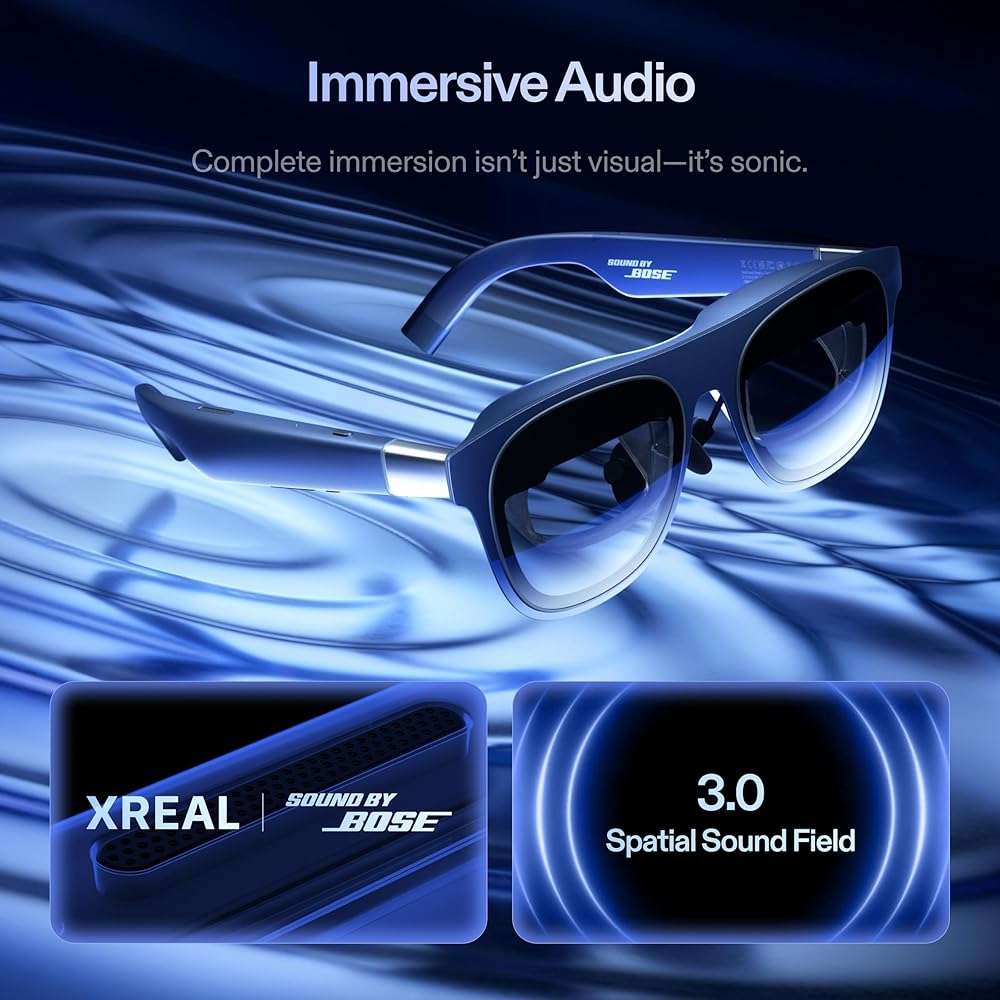 XREAL 1S AR/XR Glasses, 500" Virtual Screen Smart Glasses with 52° FOV, Native 3DoF, REAL 3D, Powered by X1 Chip, Supports All USB-C DP Devices Including iPhone 17/16 and Handhelds, like ROG/SteamDeck - Image 9