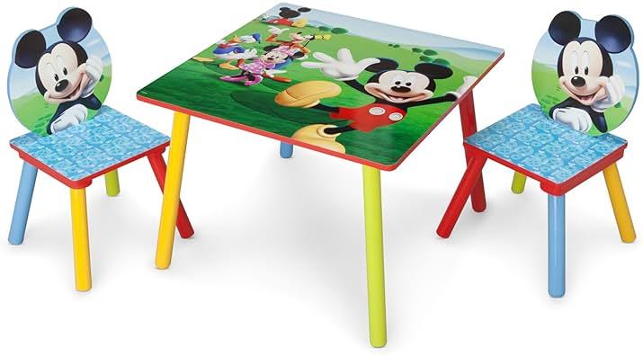 Delta Children - Disney Mickey Mouse Kids Table and Chair Set 3- Piece Set (2 Chairs Included) - Ideal for Arts & Crafts, Snack Time, Homework & More, Pink by Delta Children - Shop at Bazar