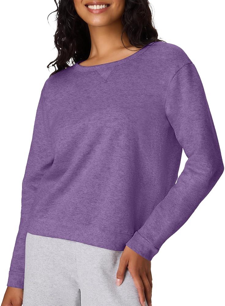 Hanes womens Crewneck Sweatshirt, Ecosmart Fleece Pullover With V-notch, Sweatshirt for Women by Hanes - Shop at Bazar