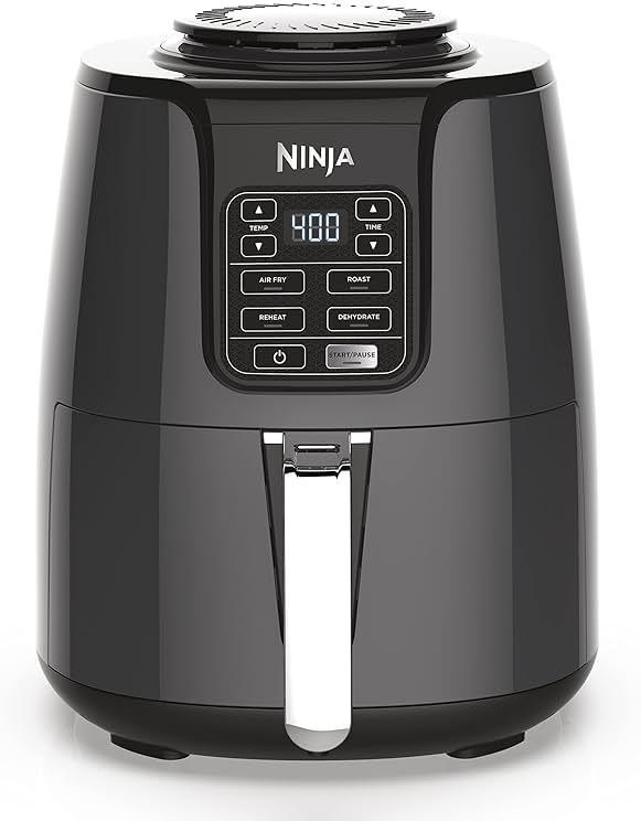 Ninja Air Fryer | 4 QT Capacity | 4-in-1 Roast, Crisp, Roast, Reheats, & Dehydrates | Dishwasher Safe Parts | 105°F-400°F | Includes 20 Easy & Healthy Recipes | 1550 watt | Grey | AF101 by Ninja - Shop at Bazar