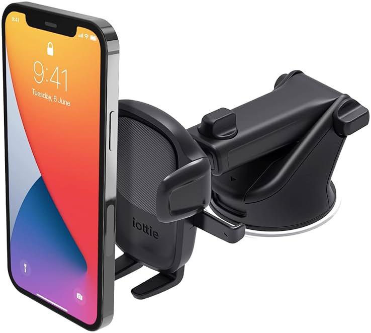 iOttie Easy One Touch Signature Dashboard & Windshield Universal Car Mount Phone Holder Desk Stand with Suction Cup Base and Telescopic Arm for iPhone, Samsung, Google, More Smartphones by iOttie - Shop at Bazar