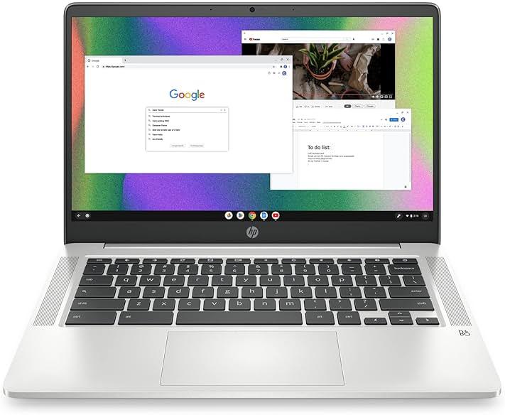 HP Chromebook 14 Laptop, Intel Celeron N4120, 4 GB RAM, 64 GB eMMC, 14" HD Display, Chrome OS, Thin Design, 4K Graphics, Long Battery Life, Ash Gray Keyboard (14a-na0226nr, 2022, Mineral Silver) by HP - Shop at Bazar