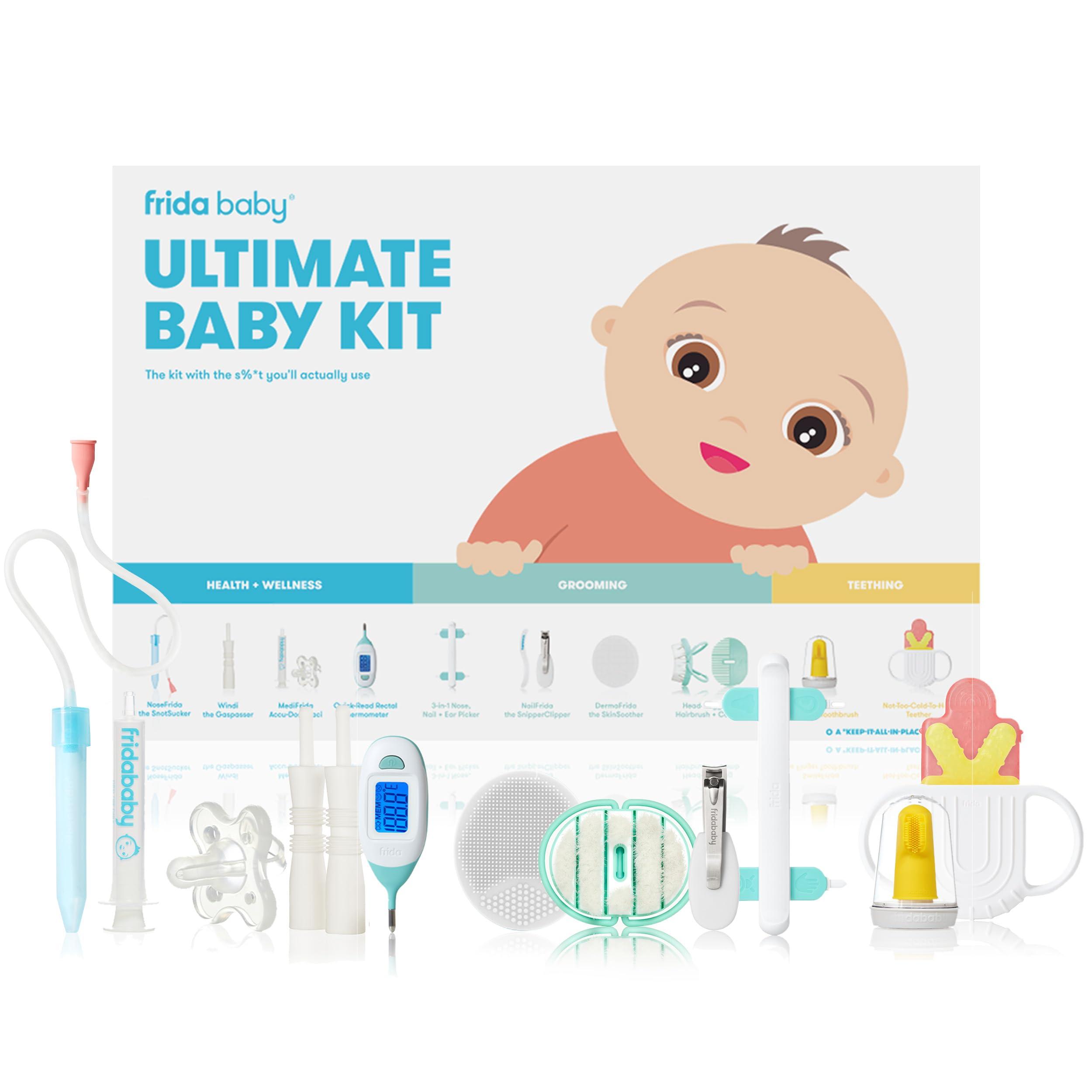 Frida Baby Ultimate Baby Kit, 10 piece New Born Essentials Gift Set Includes Wellness Sick Day, Gas Relief, Grooming Tools & Teething Toys by Frida Baby - Shop at Bazar