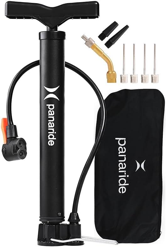 Bike Pump Floor, Advanced Bike Tire Inflator, Bicycle Hand Air Pump with Dual Presta and Schrader Valves, Handheld Pump, Suitable for Road and Mountain Bikes, Baby Stroller, Balls by panaride - Shop at Bazar