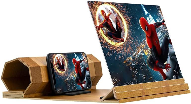 14‘’ Screen Magnifier for Smartphone, Mobile Phone 3D Magnifier Screen Expanders for Movies and Gaming Foldable Phone Stand with Screen Amplifier B1 Beige by dizaulpro - Shop at Bazar