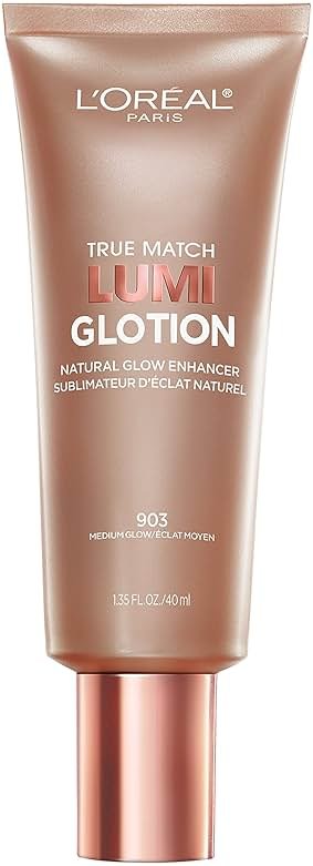 L'Oreal Paris Makeup True Match Lumi Glotion, Natural Glow Enhancer, Illuminator Highlighter, Bronzing Drops For a Sun-Kissed Glow, 903 Medium - Product Image