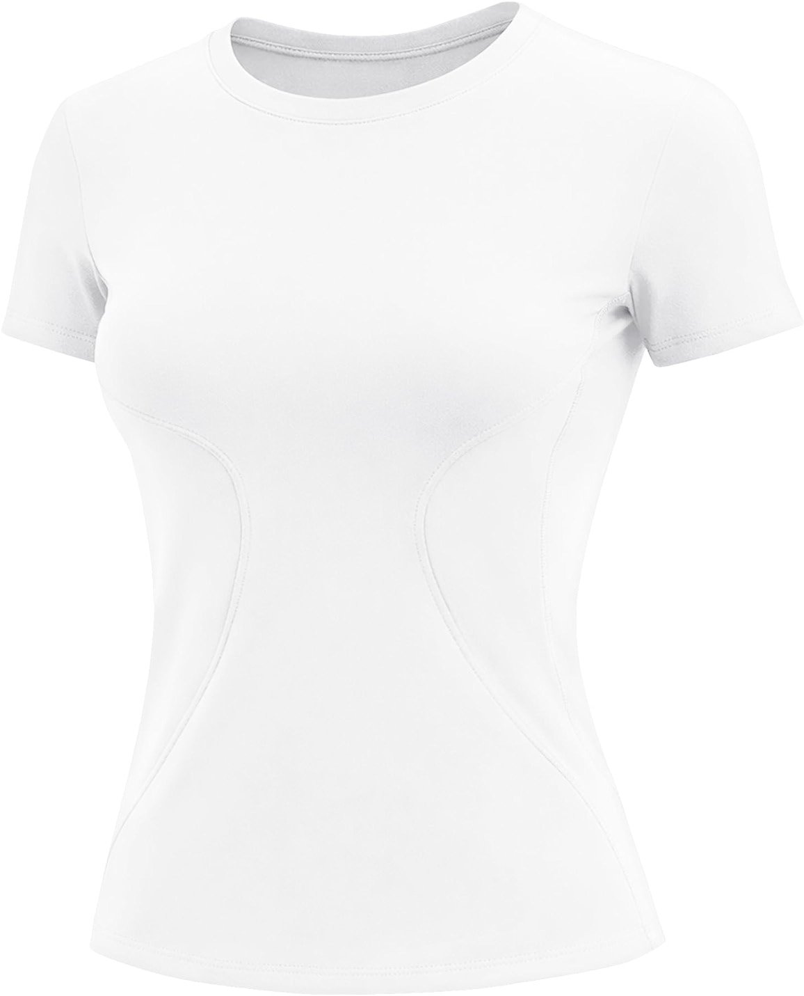 Rapbin Workout Tops for Women 1/2 Pack Fitted Short Sleeve Gym Yoga Athletic Shirts 2026 Quick Dry Crewneck Tees - Product Image