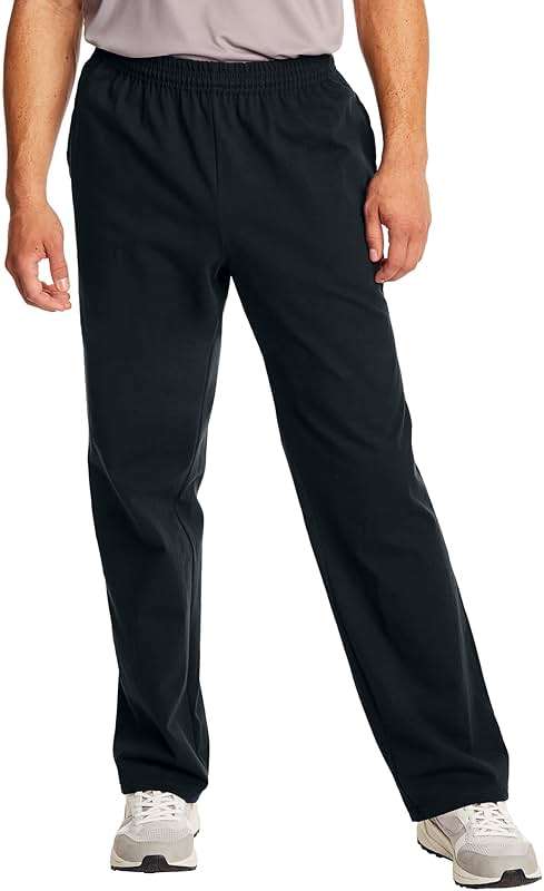 Hanes Men's Essentials Jersey Sweatpants, Cotton Lounge Pants with Pockets for Men - Image 1