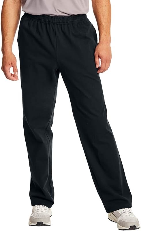 Hanes Men's Essentials Jersey Sweatpants, Cotton Lounge Pants with Pockets for Men - Product Image