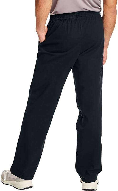 Hanes Men's Essentials Jersey Sweatpants, Cotton Lounge Pants with Pockets for Men - Image 2
