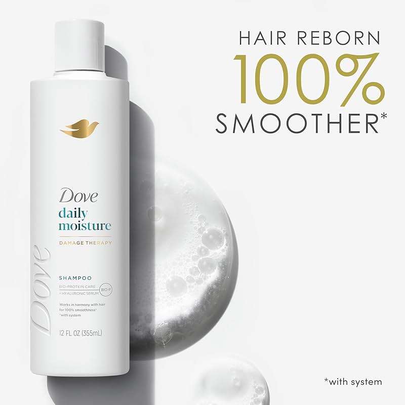 Dove Nutritive Solutions Moisturizing Shampoo 4 Count for Dry Hair Daily Moisture with Pro-Moisture Complex for Manageable and Smooth Hair 12 oz - Image 3