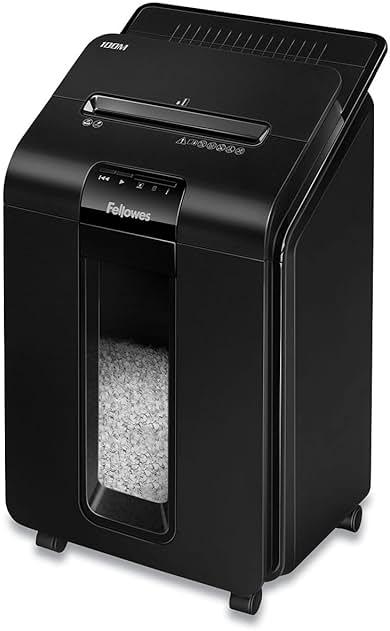 Fellowes AutoMax Micro-Cut 100M Commercial Office Auto Feed 2-in-1 Paper Shredder with 100-Sheet Capacity, Black by Fellowes - Shop at Bazar