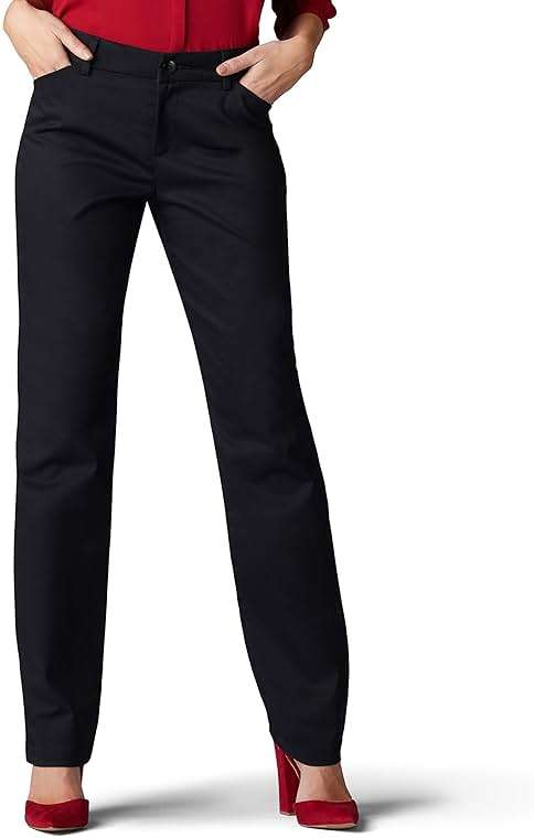 Lee Women's Wrinkle Free Relaxed Fit Straight Leg Pant - Image 1