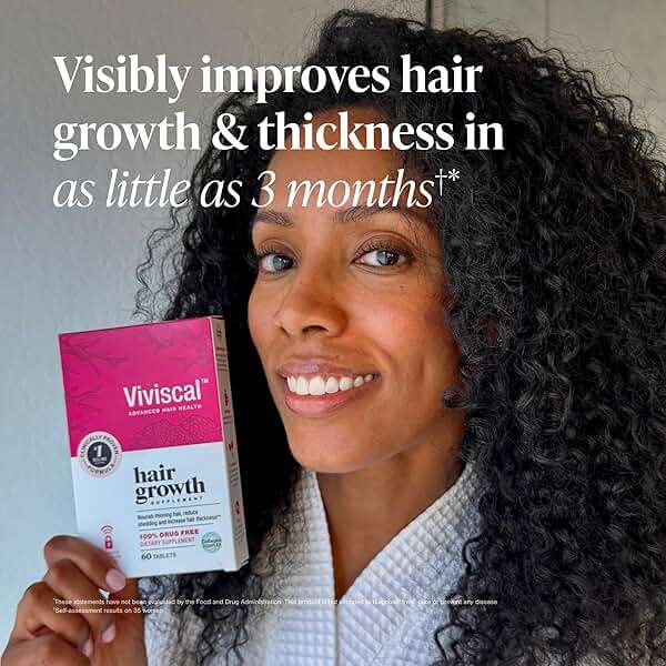 Viviscal Hair Growth Supplements for Women, Thicker Fuller Hair Support for Thinning Hair and Hair Loss, with Biotin and Marine Collagen, Drug-Free, 180 Tablets, 90-Day Supply - Image 3