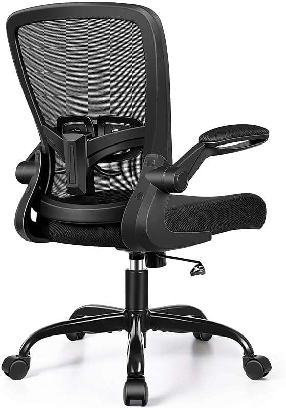 FelixKing Office Chair - Ergonomic Desk Chair with Adjustable Height, 360° Swivel, Flip-up Armrests, Flexible Tilt, Comfy Breathable Cushion and Fabric, Lumbar Support, for Home Conference Room Office - Image 1