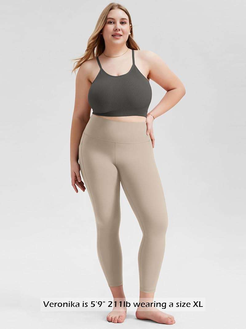 ODODOS Women's Crop 3-Pack Seamless Rib-Knit Camisole Crop Tank Tops - Image 5