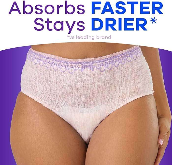 Always Discreet Adult Diapers for Women, Incontinence Underwear, Postpartum Essentials, Disposable Briefs, Max Absorbency, Bladder Leak Protection, Extra Large/XL, 64ct - Image 8