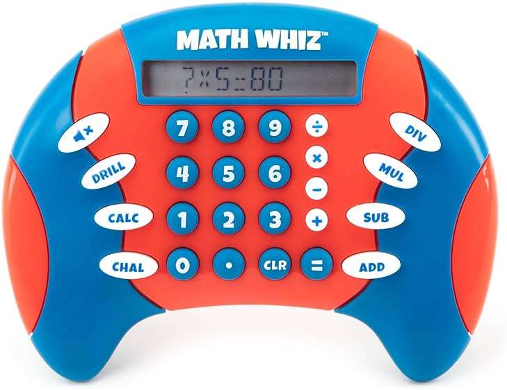 Educational Insights Math Whiz - Electronic Math Games, Addition, Subtraction, Division, and Multiplication Game, Handheld Games for Kids, Interactive STEM Learning Tools for Ages 6+ - Image 1