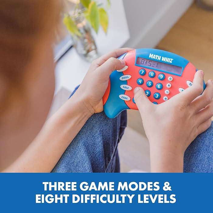 Educational Insights Math Whiz - Electronic Math Games, Addition, Subtraction, Division, and Multiplication Game, Handheld Games for Kids, Interactive STEM Learning Tools for Ages 6+ - Image 5