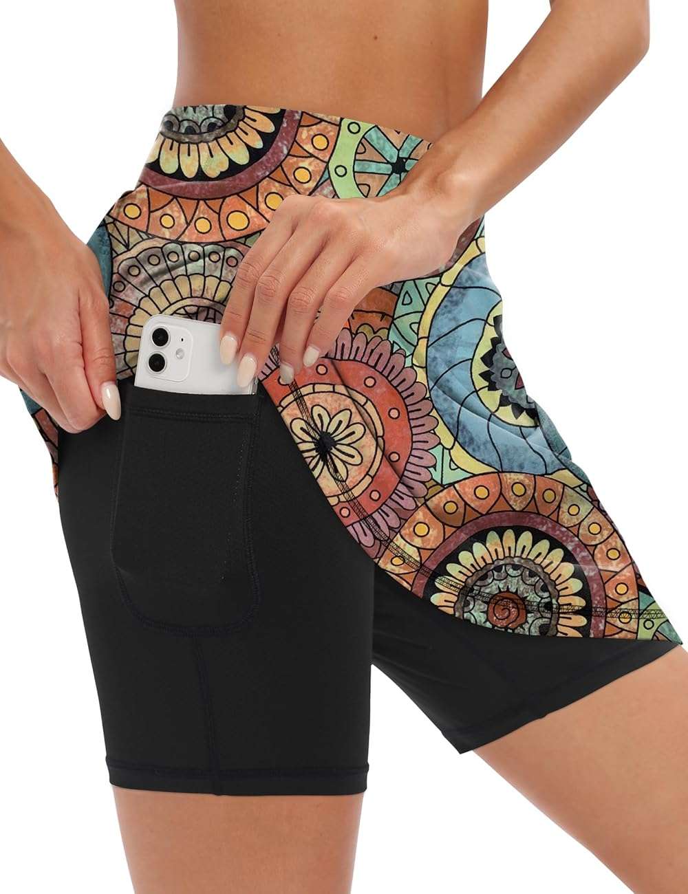 LouKeith 19" Knee Length Skorts Skirts for Women Tennis Skirts Athletic Golf Skorts Casual Workout Skirt with Shorts Pockets - Image 2