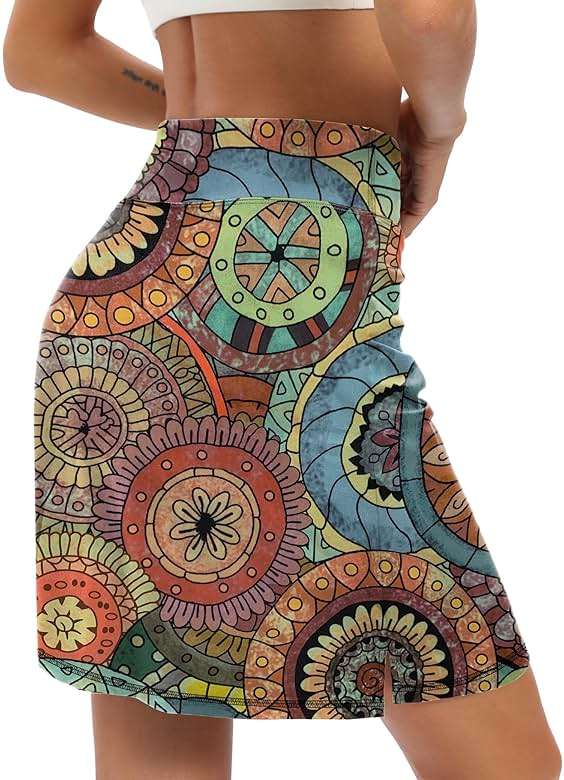 LouKeith 19" Knee Length Skorts Skirts for Women Tennis Skirts Athletic Golf Skorts Casual Workout Skirt with Shorts Pockets - Image 3