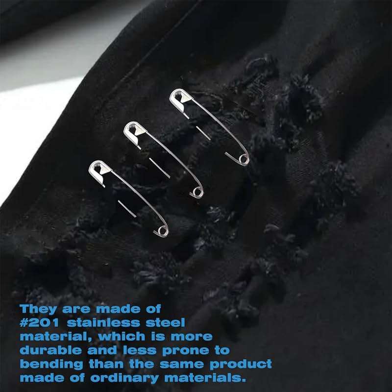 80Pcs Extra Large Safety Pins 2.2 inch (55mm) -Heavy Duty Large Safety Pins, Stainless Steel Safety Pin for Sewing,Baby Clothing, Diapers,Laundry,Decorations. - Image 4