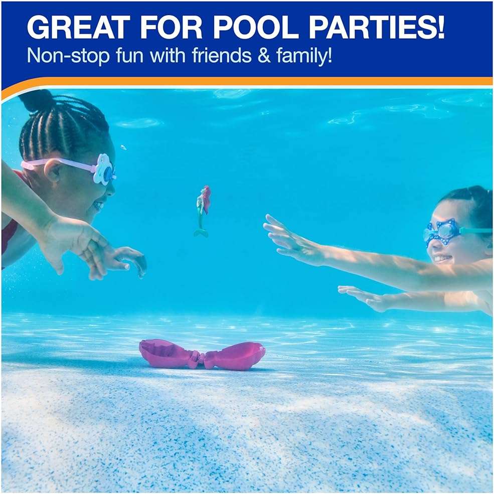 SwimWays The Little Mermaid Ariel Dive N’ Surprise, Swimming Pool Accessories & Kids Pool Toys, Pool Party Supplies, Disney Toys for Kids Ages 5 & Up - Image 6