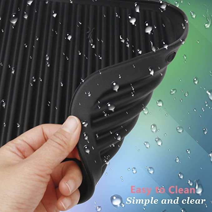 Large Heat Resistant Mat for Hair Tools, Hot Iron Holster, Hot Tools Mat for Curling Iron, Flat Iron, Hair Styling Tools Appliances Dryer Salon Tools Stylist (Daytona Gray) - Image 6