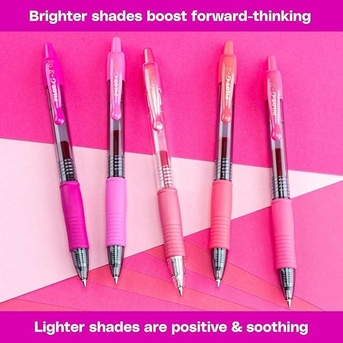 Pilot, G2 Premium Gel Roller Pens, G2 Boost Pink Pack, The Colors of Optimism, 8 Pack Pouch, Fine Point 0.7 mm, Assorted - Image 5
