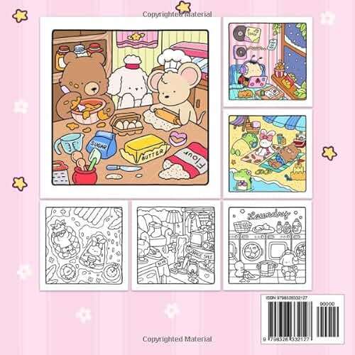 Cozy Friends: Coloring Book for Adults and Teens Featuring Super Cute Animal Characters with Easy and Simple Designs for Relaxation - Image 2