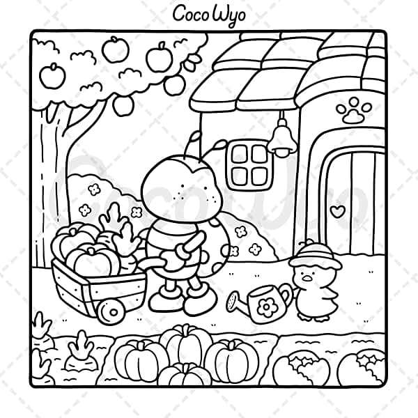 Cozy Friends: Coloring Book for Adults and Teens Featuring Super Cute Animal Characters with Easy and Simple Designs for Relaxation - Image 7
