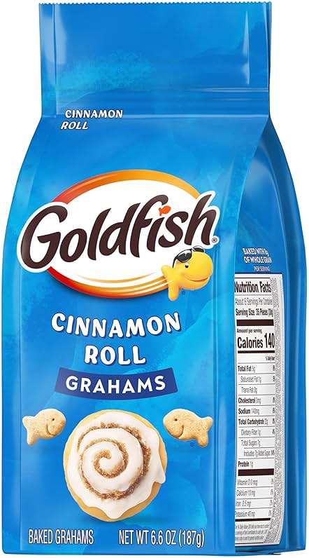 Goldfish Grahams Cinnamon Roll Baked Snack Crackers, 6.6 Oz Bag - Image 6